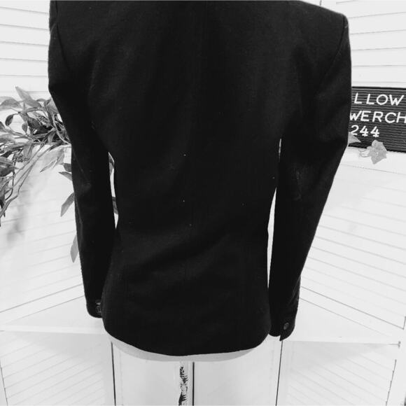 HELMUT LANG SMALL BLACK BLAZER WITH SHOULDER PADS - Picture 3 of 4